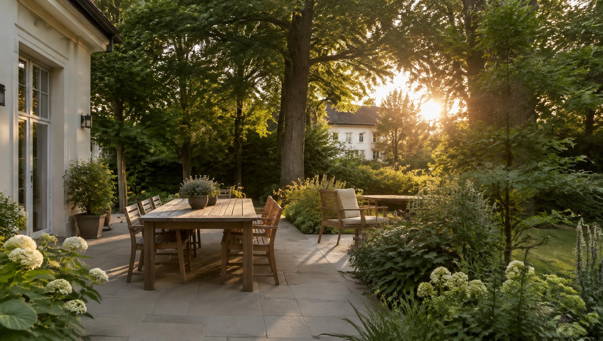 Gepflegter Garten mit Terrasse